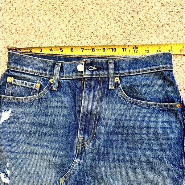 Levi’s Distressed Denim Mini Skirt W27 Vintage Inspired Y2K Festival Ready - Image 6