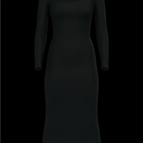 VICTORIA'S SECRET Ribbed‎ Modal Long-Sleeve Slip Dress - Image 3