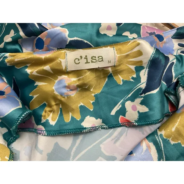 C'isa Floral‎ Twist Front Mini Dress Size M NWT - Image 9