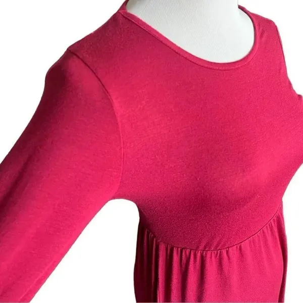 NWT Womens ReoRia 3/4 Sleeve Cranberry Jersey Knit Maxi Dress - Sz S - Image 3