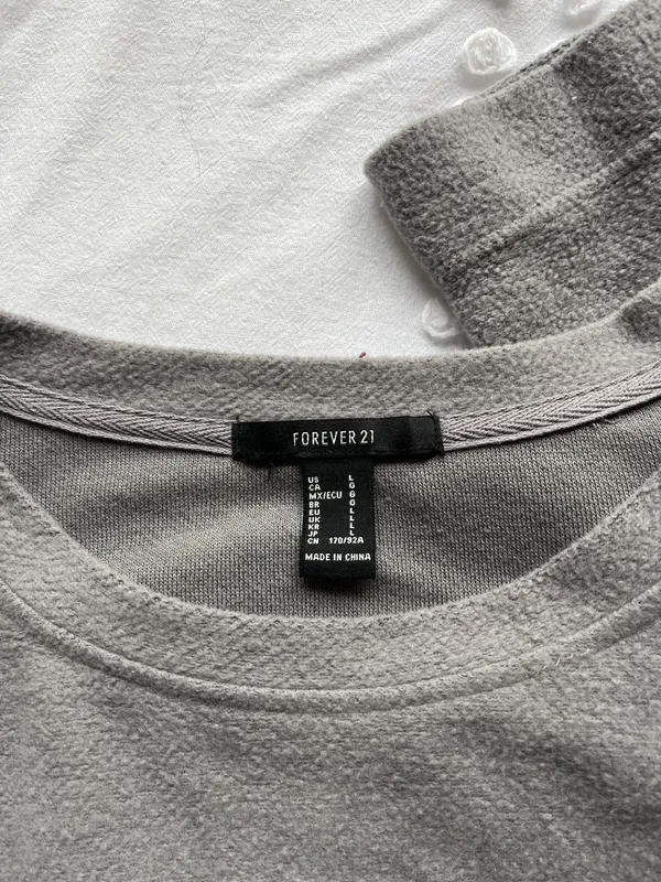 Forever21 Gray Longsleeve Top NWOT - Image 4