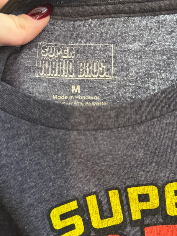 Super Mario Shirt Blue Size M - Image 2
