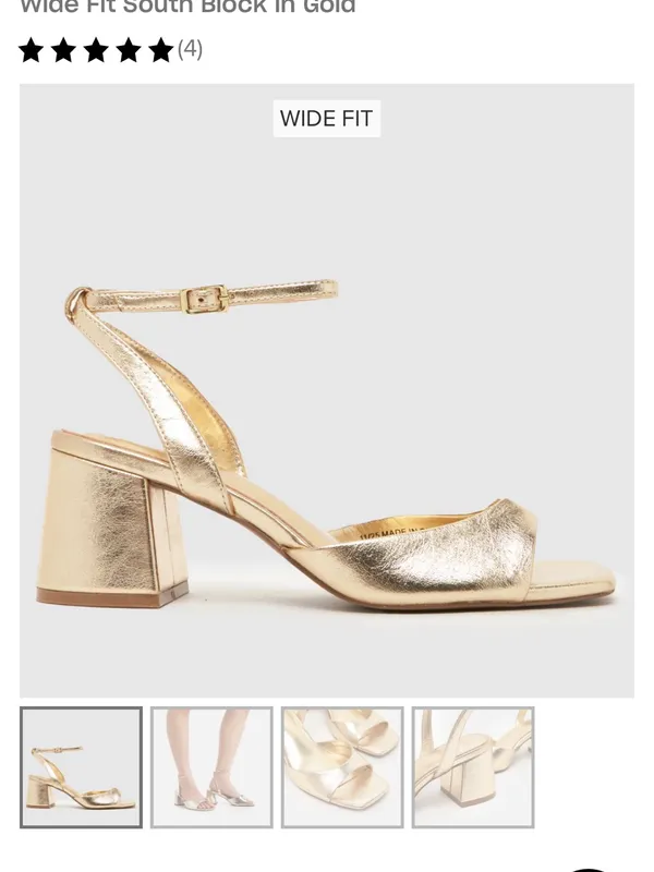 Schuh gold block heel Size 6 - Image 2