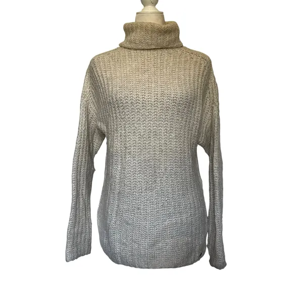 Abercrombie & Fitch Chunky Turtleneck Womens Sweater Sz XS Fisherman Coastal - Image 2