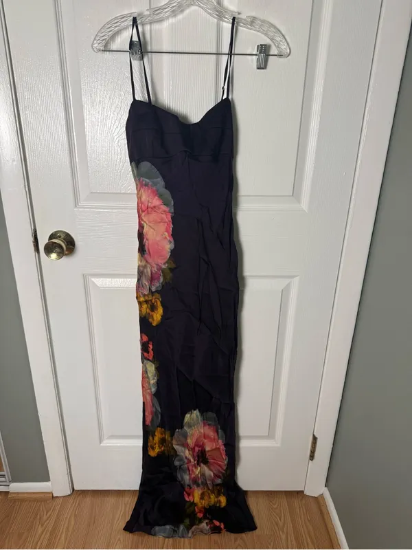 Amanda Uprichard Janeiro Maxi Dress in Purple Multi XS - Image 2