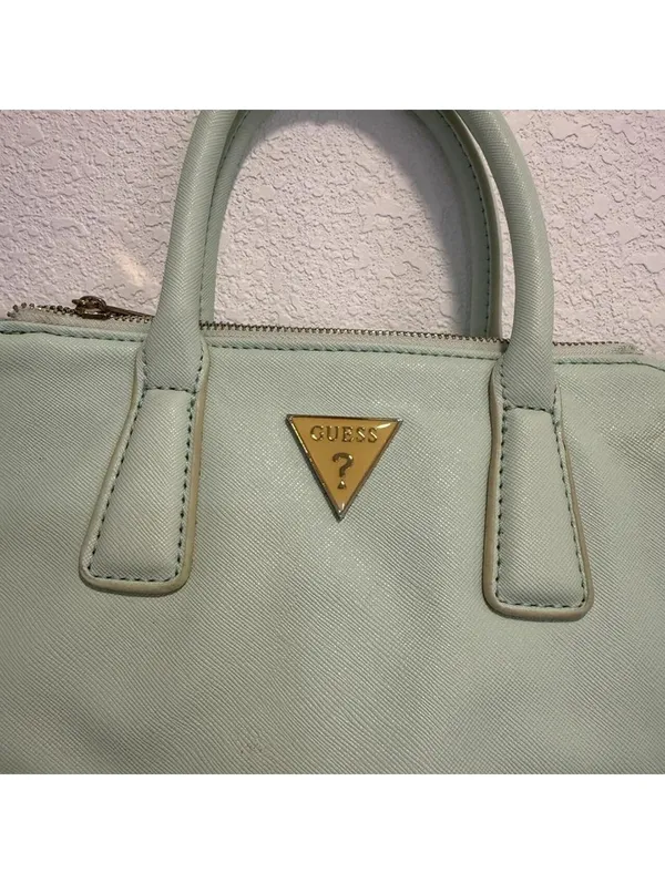 Guess Mint Green Mini Satchel Crossbody with removable shoulder strap! - Image 3