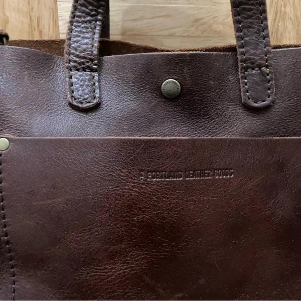 PLG PORTLAND Leather Goods “Almost Perfect” Mini Crossbody Tote Bag - Image 11