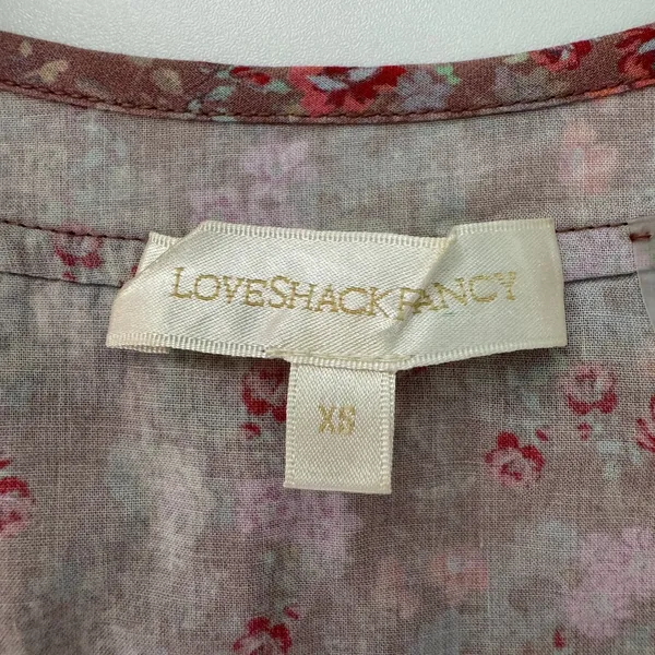 LoveShackFancy Roth Dress XS Pink Floral Cottagecore Boho Ruffle Tiered‎ Mini - Image 10