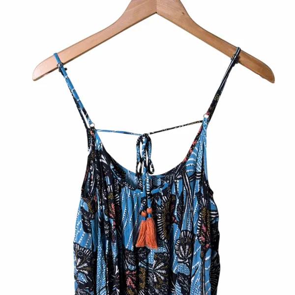By Anthropologie Deja Blue Floral Dress Size Small - Image 7