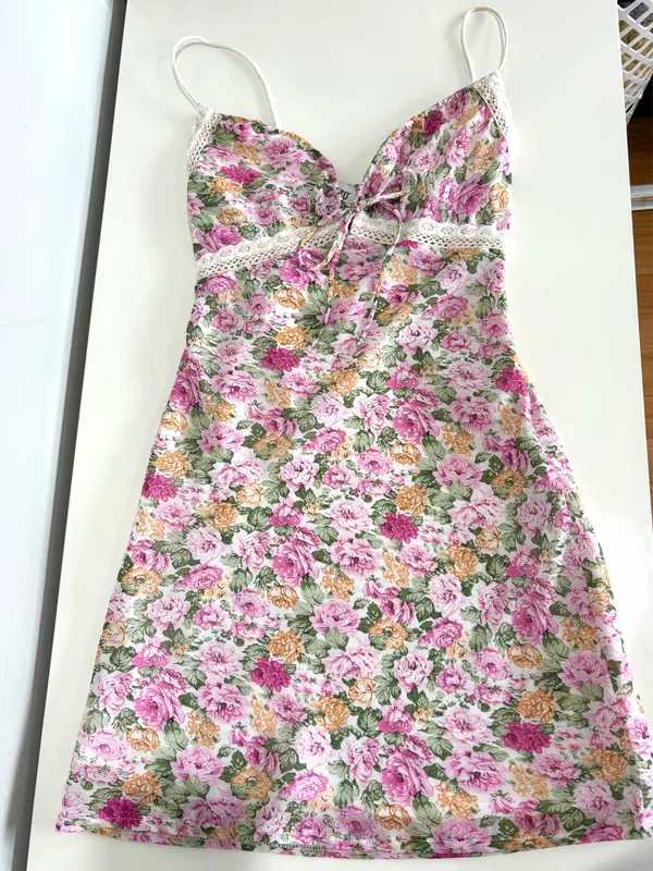 Pink Floral Mini Skirt Princess Polly - Image 2