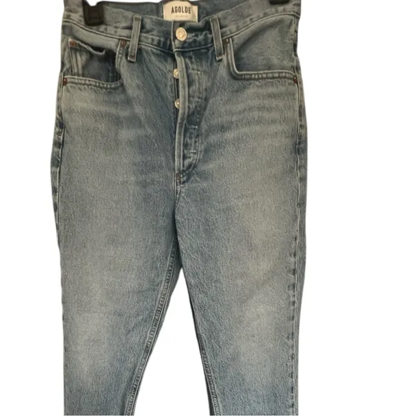Agolde Light Blue Denim Jeans - Image 5