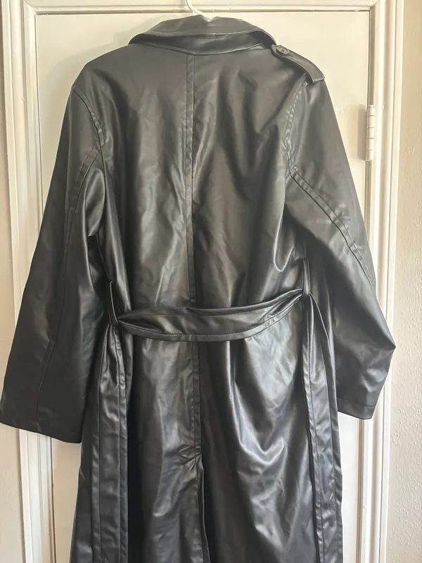 A New Day Faux Leather Trench Coat - Image 6