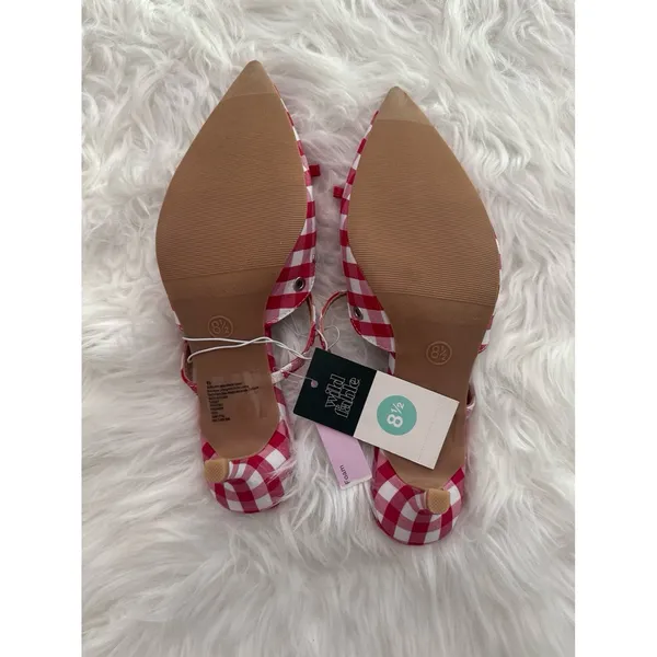 Wild Fable Red Gingham Bow Kitten Heels Size 8.5 - Image 8