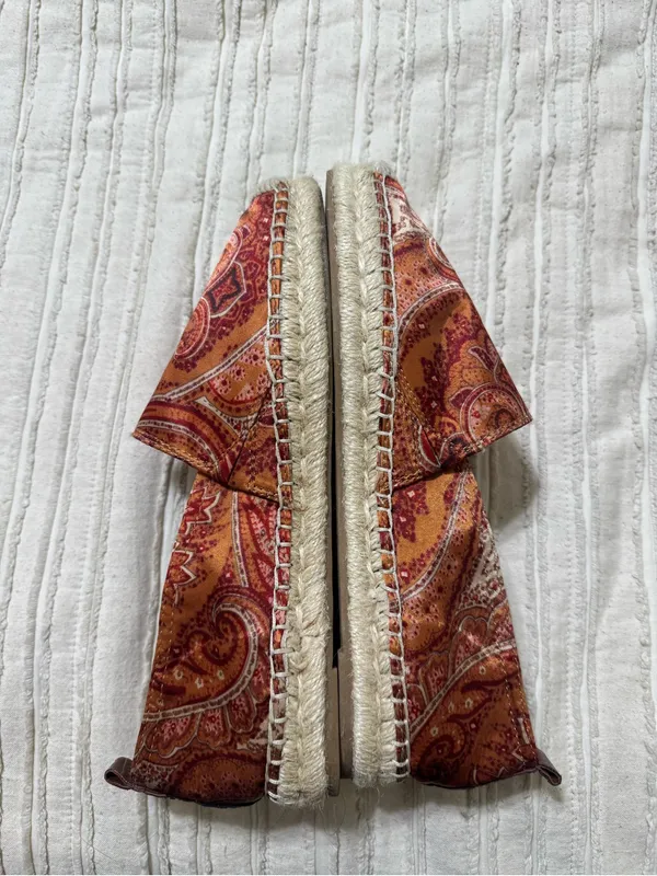Sam Edelman Khloe Slip On Orange Paisley Espadrille - Image 2
