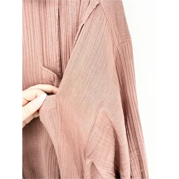 Free People The Voyager Long Sleeve Shirtdress Women's M‎ Boho Chic - Image 5