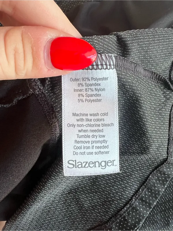 Slazenger Black Skater Tennis Skirt with Striped Waistband - Image 5