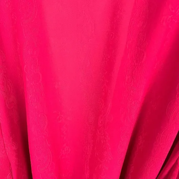 Gold label Victoria’s Secret robe fuchsia paisley floral sheer vintage medium - Image 9