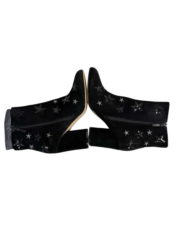 NEW The Fix Nash Oval Heel Ankle Bootie Sequin Star Black Size 8.5 - Image 10