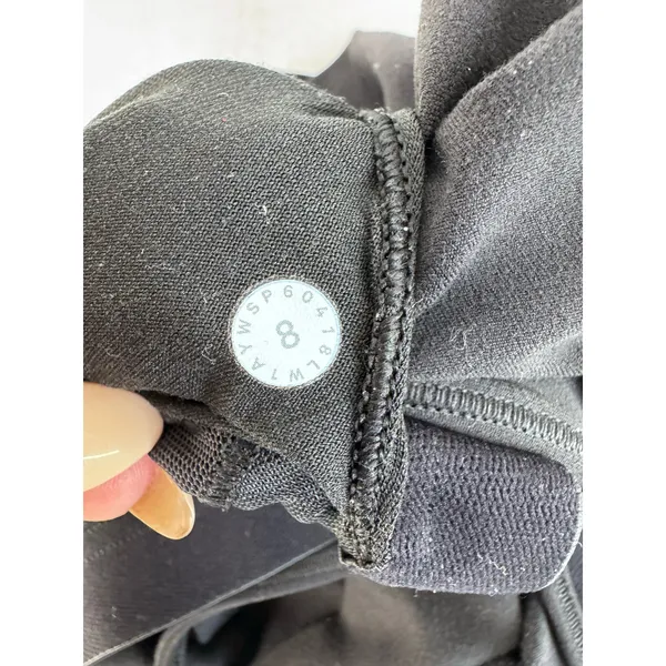Lululemon Power Y Tank Top Black Size 8 Strappy Cross Back Built-In Bra sports - Image 4