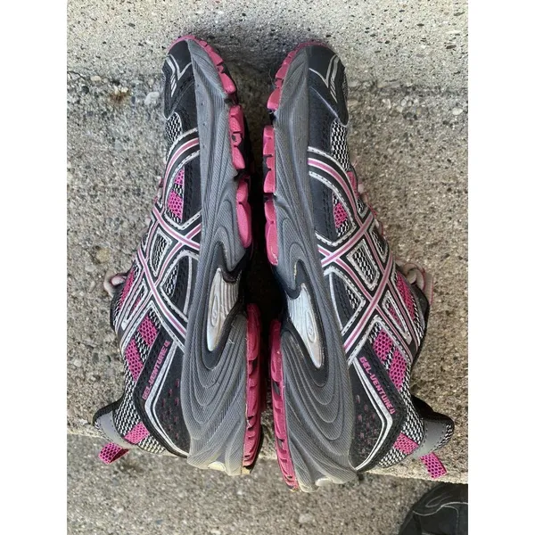 Asics Gel-Venture‎ 4 T383N Womens Size 6.5 Trail Running Shoes Black Pink - Image 5