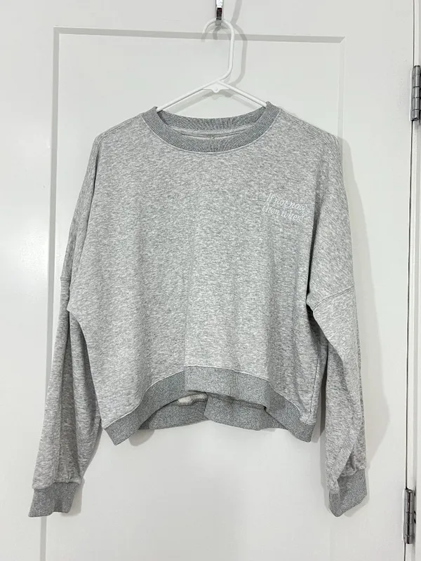 New Cotton On Size Small Gray If Not Now Then When Graphic Sweatshirt - Image 2