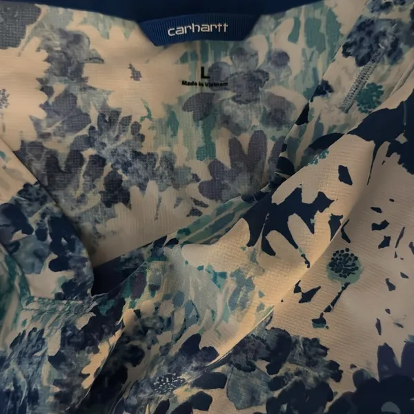 Carhartt Cross Flex Floral Two Pocket V Neck Scrub Top Size L - Image 4