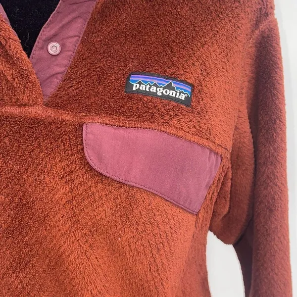 Patagonia Womens Polartec Re-Tool Snap-T Fleece Pullover Sweatshirt‎ Rusted Iron - Image 4