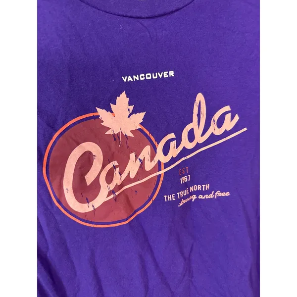 Purple Canada T-shirt‎ Women's Cut XL - Image 2
