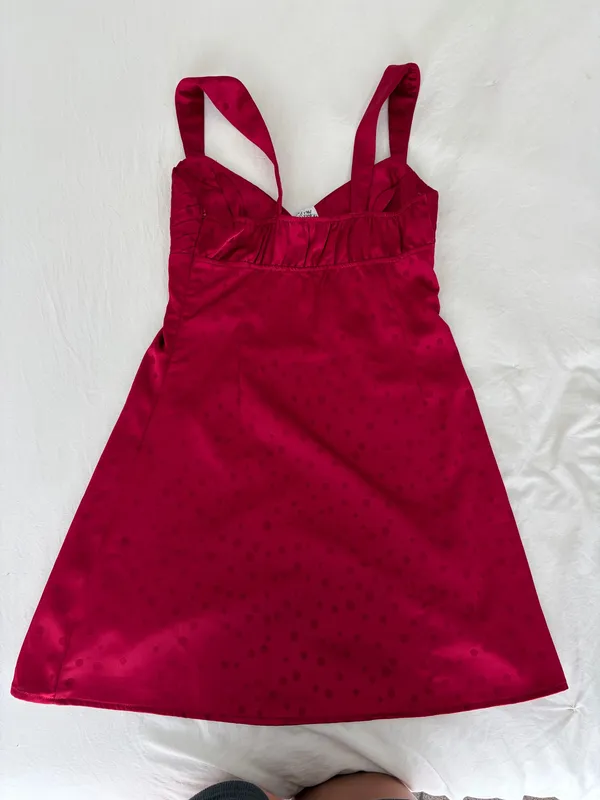 Princess Polly Red Polka Dot Dress - Image 5