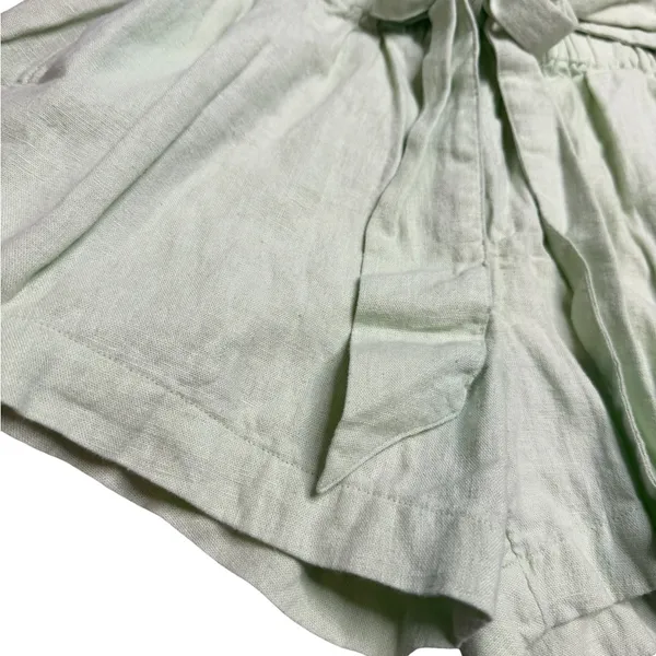 ✨ Abercrombie & Fitch Linen Blend Tie‎ Waist Shorts Size S Mint 🌿 - Image 3