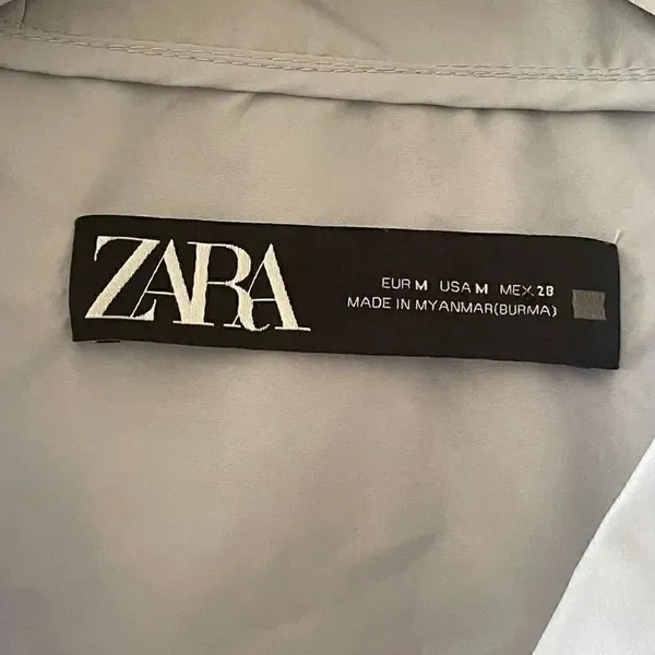 Zara Hooded Wind Proof Jacket Light Blue SZ M # 1646 - Image 7