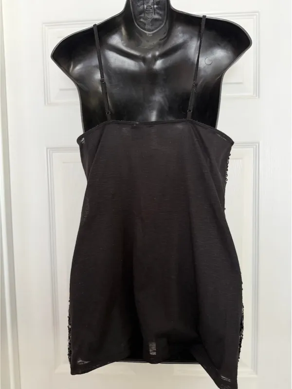 Black sequin camisole top Size M - Image 5