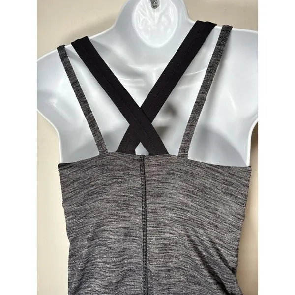 LULULEMON Size 4 Athletica Tank Top Heathered Gray Activewear‎ Gym Yoga Pilates - Image 5