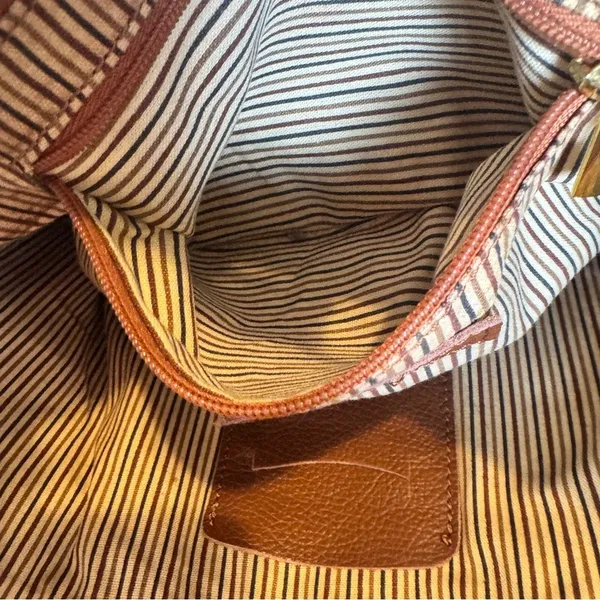 Vintage Tuscany Leather Tan Tote Bag Handbag Purse Classic - Image 11