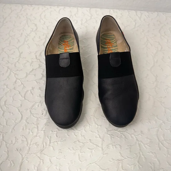 Fly London Softinos Shoes Size 8.5 Leather Mules Comfy Soft Slip On Navy Light - Image 9