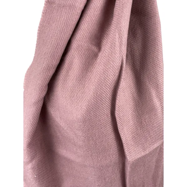 Women's 100% Cashmere Pink Fringe Hem Winter Snow Shawl Wrap Neck Scarf OS - Image 3