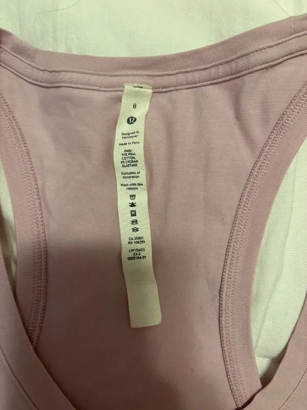 Lululemon Love Tank Top Pink Peony - Image 2