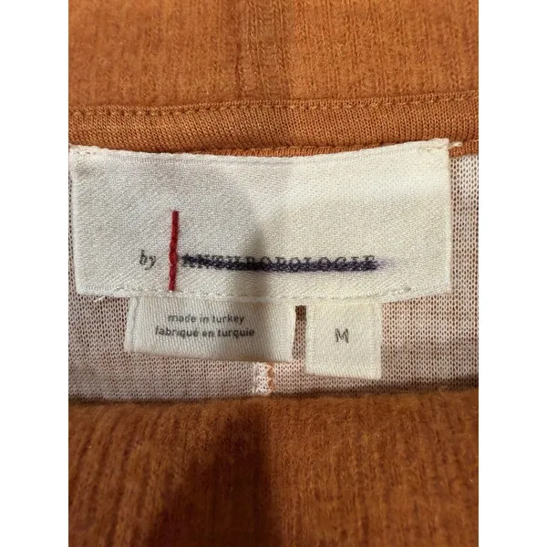 Anthropologie Cowl Neck Oversized Women's Orange Sweater Size Medium - Image 8