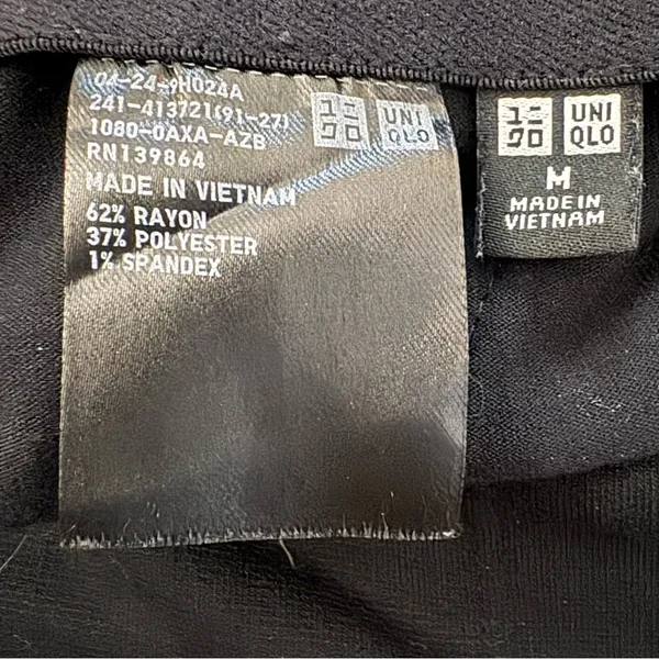 UNIQLO black elastic waist ponte pants, size M - Image 10