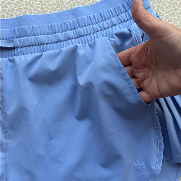 NWOT JoyLab Sky Blue Activewear Athletic Shorts with Fluted Skirt Sides size XXL - Image 8