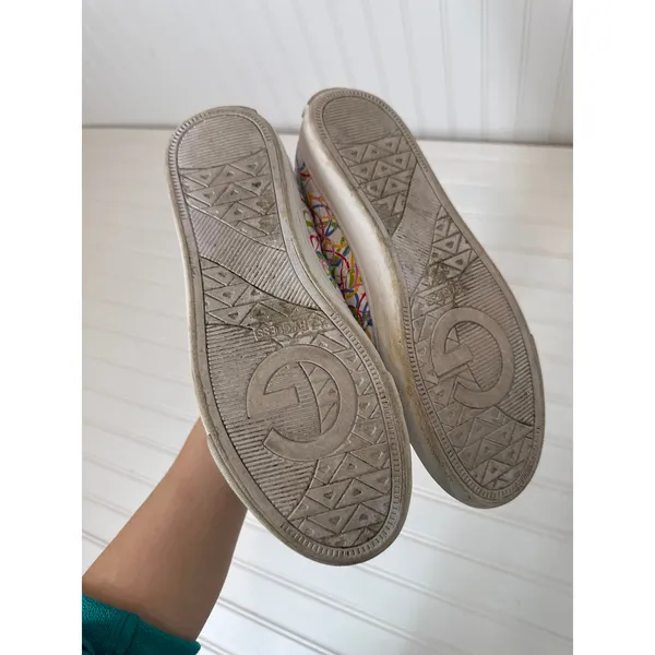 G by Guess Womens Backer Faux Leather Flat Fashion Sneakers Multicolor Size 9 - Image 3
