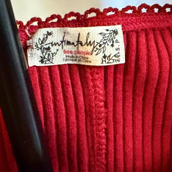 Free People Scarlet Ribbed Knit Top Size Medium Most Wanted Cardi - Image 2