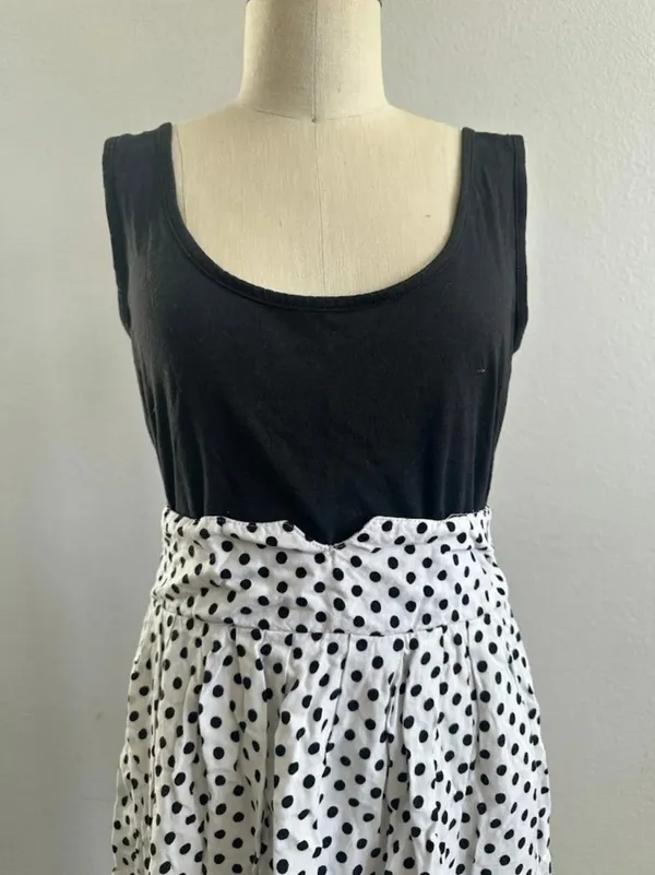 Wet Seal Polka Dot Sleeveless Dress Black White Size Small - Image 5