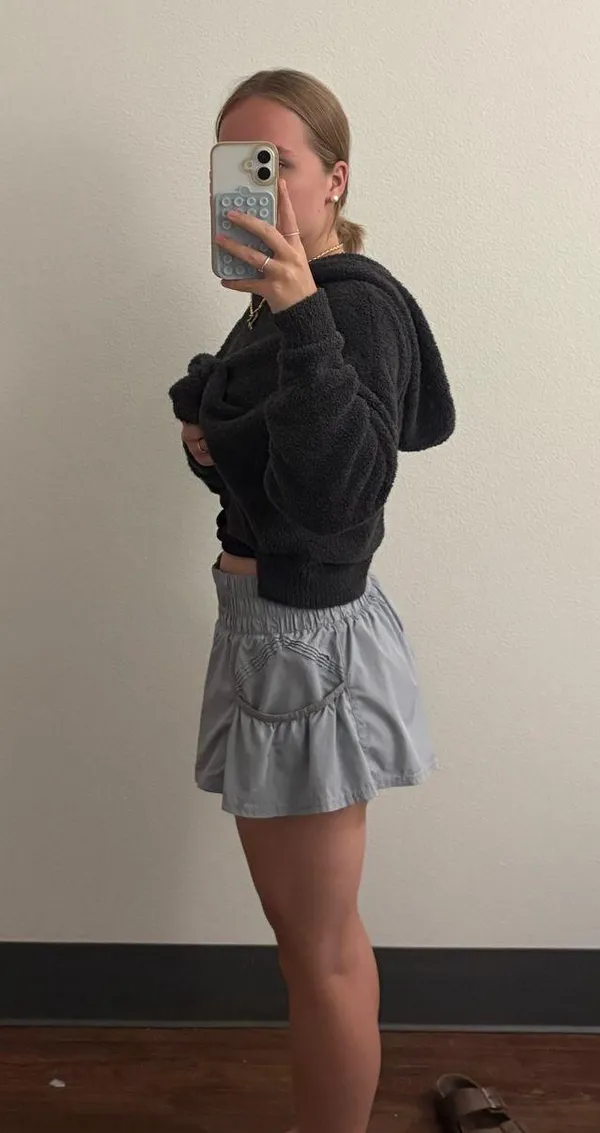 Free People Get Your Flirt Shorts Grey - Image 2