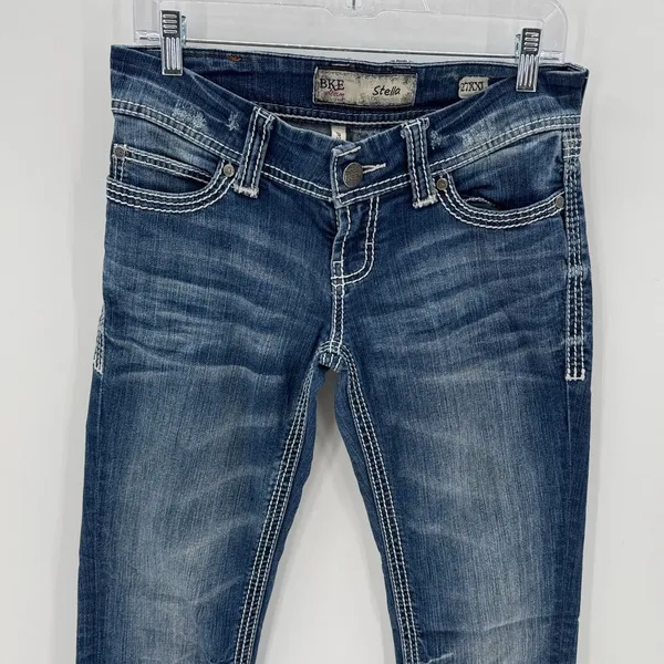 BKE bootcut Stella size 27 XXLONG western ranch farm rodeo contrast stitching - Image 3