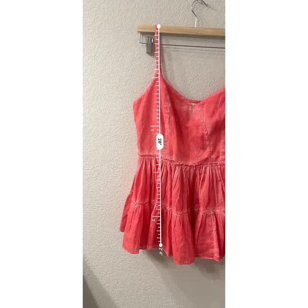 Anthropologie Tiered Ruffle Cami Tank Pink SZ M‎ $128 Artisan Resort Cruise - Image 5