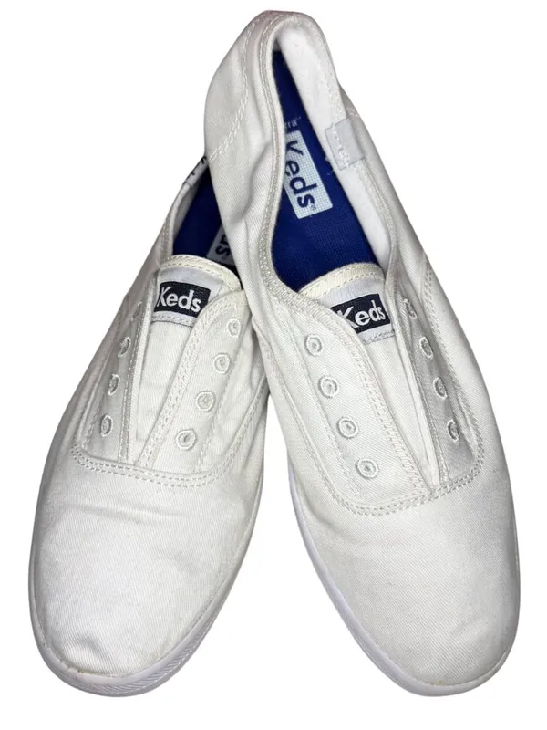 Keds Classic White Slip On Sneakers Size 8.5 - Image 2