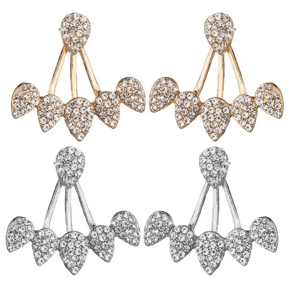 Gold Plated 2 pc Crystal Drop‎ Earrings, 17cm - Image 7
