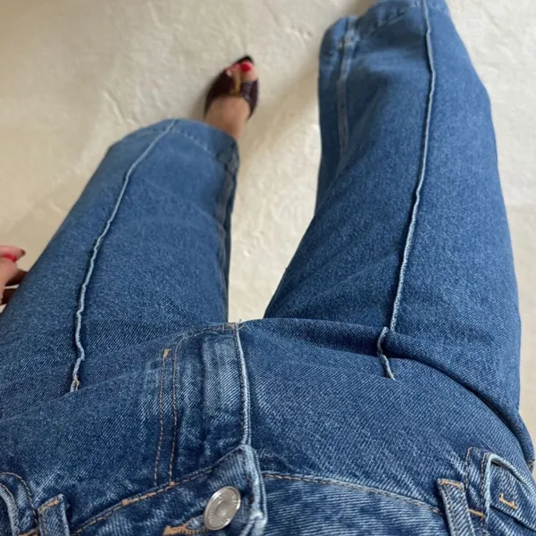 Zara Wide Leg Crop Jeans - Image 2