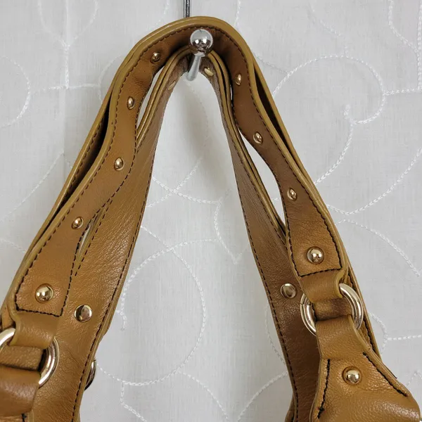 Kate Landry Womens Purse Shoulder Bag One Size Brown Camel Leather - Image 4